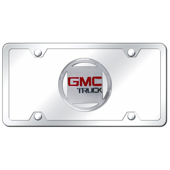 GMC Logo License Plate Kit (Chrome on Mirrored)