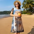 thumbnail image 4 of Honeii Cute Guinea Pig Sea Print Women’s Short Sleeve Dress, Comfortable Casual Dress, Soft Polyester Spandex Blend, Stylish Everyday Wear for Summer, Perfect for Travel and Vacation, 4 of 6