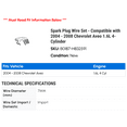 thumbnail image 2 of Spark Plug Wire Set - Compatible with 2004 - 2008 Chevy Aveo 1.6L 4-Cylinder 2005 2006 2007, 2 of 2