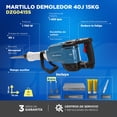 thumbnail image 4 of Martillo Demoledor Industrial 1700w Dongcheng azul Estándar, 4 of 9