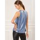 thumbnail image 5 of INSPIRE CHIC Camiseta Sin Mangas Con Chaleco Brillante Metálico Brillante Sin Mangas Para Fiesta Y Club Para Mujer Azul S, 5 of 6