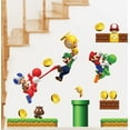 thumbnail image 2 of QUETO 2 Pack For Nintendo New Super Mario Bros Build A Scene Peel And Stick Wall Decals Room Decor Sticker Super Mario Sticker, 2 of 5
