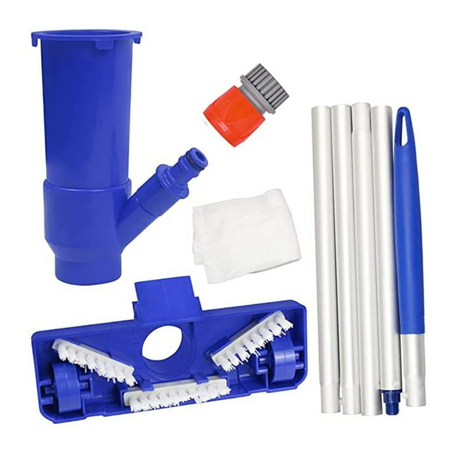 Leutsin Aspirateur Portatif pour Piscine à Jet, Aspirateur à Main pour Piscine avec Manche à 5 Sections et Filtre