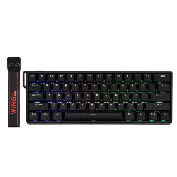 Teclado EPOMAKER Aula WIN60 HE 60% cableado magnético negro