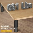 4 Piece Adjustable Height Slat Center Support Legs, Metal Furniture ...