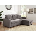 thumbnail image 7 of Acme Furniture ACME Chambord Reversible Storage Sleeper Sectional Sofa, Gray Fabric, 7 of 7