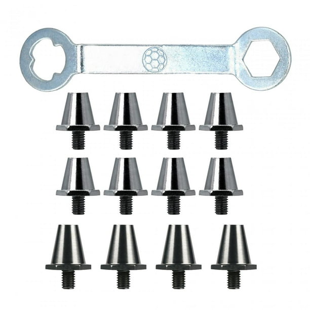 12 Uds. Clavos para zapatos de fútbol, de fútbol, reemplazo de clavos de pista antideslizantes estables Gris con llave