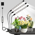 thumbnail image 1 of Grow Lights for Indoor Plants Heads LED Full Spectrum Lamps With Clips Diable Levels and //H Timer for Growing, 1 of 7