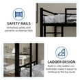 thumbnail image 5 of Alvantor Metal Bunk Beds Twin over Twin Low Profile Heavy-duty Bed Frame with Guardrail Bedroom Dorm Room for Kids Adult Black, 5 of 8