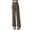 Khaki, variant on Paiwinds Ladies' Solid Color High Waist Straight Leg Wide Leg Pants, Elastic Waist, Stretchy Ice Silk Suit Trousers for Office, Classic Fit, Multiple Colors.
