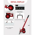 thumbnail image 4 of Outvita 39-inch Snow Pusher Shovel with Wheels, Bi-Directional Wheeled Push Snow Plow Removal for Driveway and Sidewalks with Angled Blade (White & Red), 4 of 18