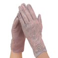 thumbnail image 3 of Guantes sexis de verano para mujer con protección solar Uv, guantes cortos para el sol para mujer, guantes de encaje de seda de hielo a la moda para conducir con pantalla táctil fina, G02e, 3 of 5