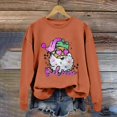 thumbnail image 2 of Sgkm Plus Size Womens Sweatshirt Vintage Christmas Print Cozy Festive Design Oversized Shirts for Women Top Sunny Outings XL Orange, 2 of 4