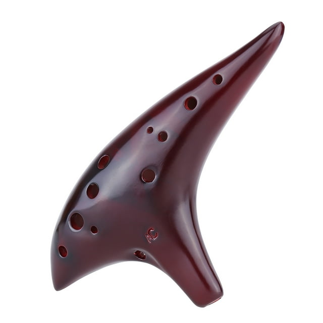 Ocarina 12 agujeros Ocarina cerámica flauta Alto C quemadura ahumado estilo submarino instrumento Musical con partitura para el amante de la música y principiante Tomshoo Ocarina