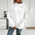 thumbnail image 2 of hotojiny Womens Oversized Hoodies Basic Solid Color Long Sleeve Fleece Sweatshirts Fall Fashion Pullover with Drawstring, 2 of 7