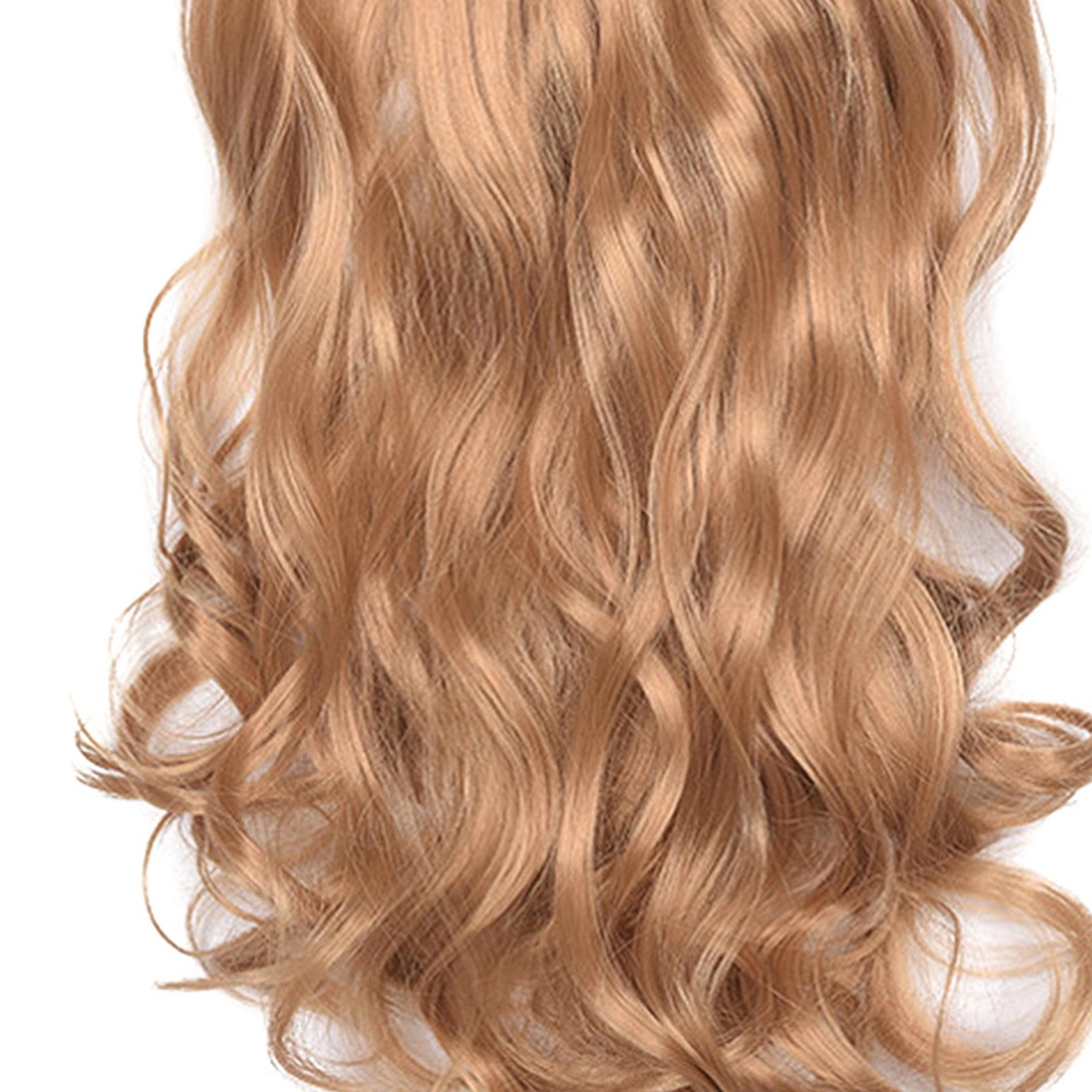 Lace Front Wigs Human Hair Hair Extensions 20INCH Synthetic Curly Wavy Natural Blonde Thick Clip In Stylish Fasionable Fabulous Hair Piece 6 Pieces For Women Walmart