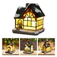 thumbnail image 2 of Christmas Ornament House Shape LED Light Gifts Xmas Luminous Miniature Decoration for Home, 2 of 8