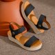 thumbnail image 5 of Zapatos de paja de moda para mujer Plataforma Punta abierta Antideslizante Temperamento Cuña Arena Wmkox8yii  nm4704, 5 of 9