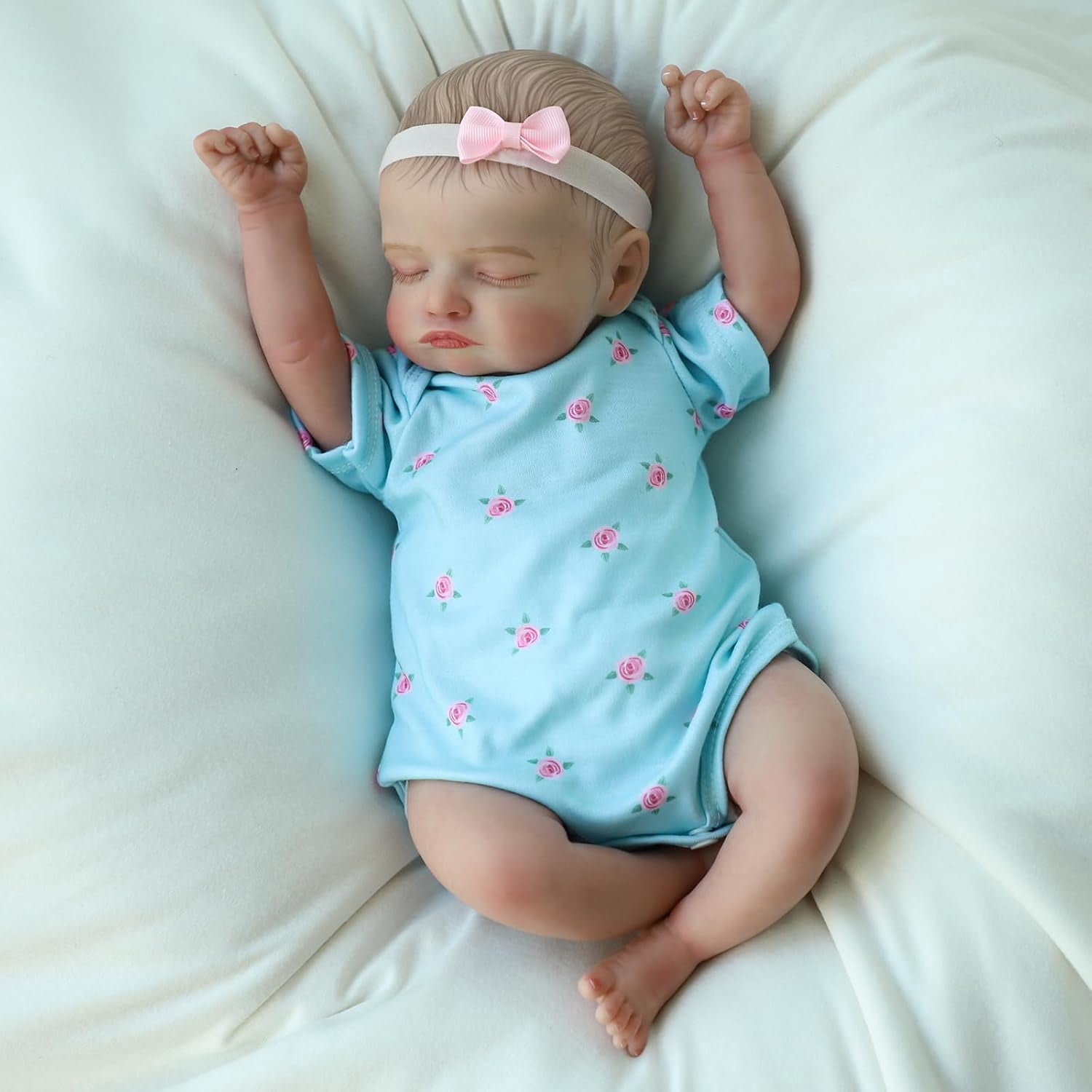 Lifelike Reborn Baby Dolls-20 inch Sleeping Realistic Newborn Baby Dolls, Soft Body with Feeding Toy