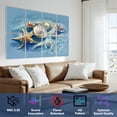 thumbnail image 3 of 8 Pack Art Acoustic Panels Sound Absorbing Beach Seashell Coastal Floral Flower Starfish Seashells Ocean Waves Decorative Soundproof Wall Panels Self Adhesive for Nursery Game Room Bedroom 48"x32", 3 of 7