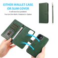thumbnail image 2 of Dteck Case for Apple iPhone 11 6.1-inch,Detachable Case Card Holder Wallet Magnetic Leather 2 in 1 Design Shockproof Kickstand Cover Support Magnetic Car Mount Case,Green, 2 of 7