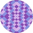 thumbnail image 1 of Ahgly Company Indoor Round Patterned Bright Lilac Purple Area Rugs, 3' Round, 1 of 1