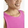 thumbnail image 4 of Terra & Sky Women's Plus Size Scoop Neck Ribbed Tank Top, 4 of 5