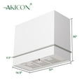 thumbnail image 7 of Akicon Range Hood 36 Inch, 600 CFM Stainless Steel Vent Hood with Powerful Range Hood Insert, Modern Square Kitchen Hood with 3 Speed Control, LED Lights, Baffle Filters, Wall Mounted (AK-HS36HA-SWN), 7 of 7