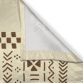 thumbnail image 3 of Ambesonne Brown and Beige Kitchen Curtains, Traditional Africa, 55"x39", Brown and Beige, 3 of 3