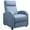 Blue, variant on Vineego Recliner Chair, Push-Back with Footrest, Fabric, Blue