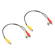 2PCS RCA Y Cable, RCA Splitter 1 Female 2 Male Stereo Audio Cable Y Adapter for Subwoofer