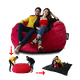 thumbnail image 1 of Sillón puff con cama tamaño queen size gamuza color rojo Puff MX Puff MX Gamuza Rojo Queen, 1 of 2