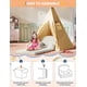 thumbnail image 5 of Comfy 2-in-1 para niños couch: fold-out convertible para niños pequeños sofa to lounger - soft sherpa foam chair gift para girls & boys (beige moon), 5 of 7