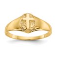 thumbnail image 1 of 14k Yellow Gold Childs Cross Ring Baby Religious, 1 of 9
