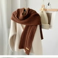 thumbnail image 5 of "Women's Knitted Shawl Cozy Winter Scarf With Thick Wool For Couples" Fall Scarf Pumpkins Silk Hair Scarf for Women Scarf Ladies Hair Scarfs Light Weight Neck Scarf Head Scarfs for Women Fashion, 5 of 7