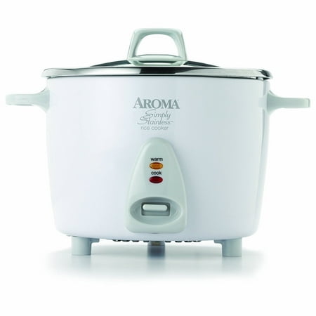 Aroma Housewares Simply Stainless 14-Cup Cooked 7-Cup UNCOOKED Rice Cooker, (Best Way To Cook Rice In A Pot)