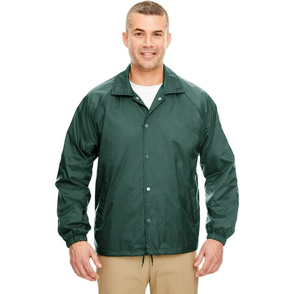 Ultraclub Mens Nylon Coaches Jacket 8944 Forest Green L