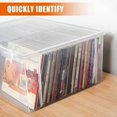 thumbnail image 4 of CD Storage Box, Stackable Clear Plastic CD Organizer, 4 of 4