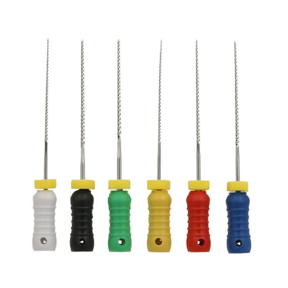 Yeacher 6PCS K-type File Endodontic Root Canal Manual K-Files Stainless Steel Dentist Tools Teeth Care Product