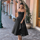 thumbnail image 4 of Vestido de Verano 2025 para Mujer, Estilo Bohemio, con Tirantes Finos y Corte Entallado, para Playa. Negro L, 4 of 8