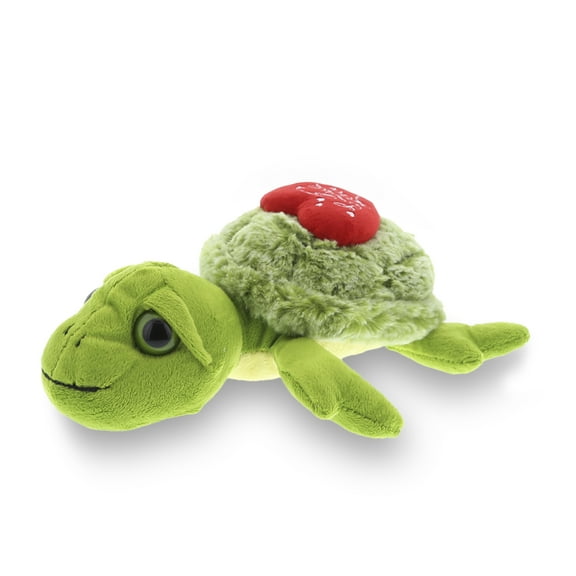 DolliBu I Love You Green Sea Turtle Small Plush Stuffed Animal with Heart – 9 inches