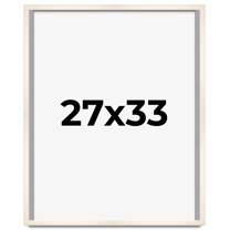 27x33 Frame White Wheat Solid Wood Picture Frame | Moulding Width 0.75 Inches | Interior Depth 0.5