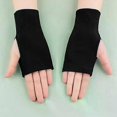 thumbnail image 4 of 1 par de guantes largos sin dedos con protección solar para mujer, manoplas frescas de verano, mangas de medio dedo, negro, blanco, nude., 4 of 5