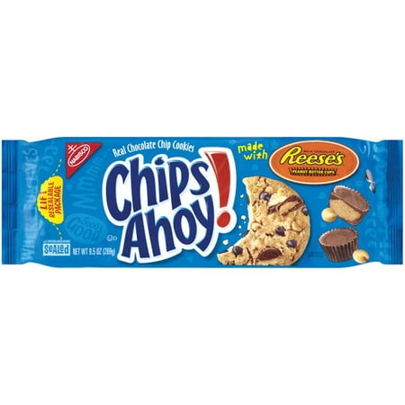 (3 Pack) Nabisco Chips Ahoy! Cookies Made With Reeses Peanut Butter Cups, 9.5 (Best Peanut Butter For Cookies)