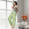 thumbnail image 5 of Salouo Bamboo Stems And Leaves Print Women's Pajama Pants Casual Loose Sweatpants PJs Flowy Pants Drawstring Palazzo for Women Wide Leg Pants Lounge Pajama -Large, 5 of 8