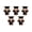 Black 5pcs, variant on KGJQ Miniature Graduation Jesus Figurine Tiny Resin Grad Figures with Graduation Hat for Class of 2026 Grad Party Favors