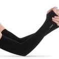 thumbnail image 1 of Mangas de brazo de protección solar UV para hombres Mujeres Protector de enfriamiento Transpirable E Abanopi Negro/Con Agujero, 1 of 7