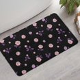 thumbnail image 2 of Pioneer Flower Floral Print Pattern Bathroom Rugs Mat, Non Slip Microfiber Bathroom Rug with Rubber Backing, Soft Mats for Bathroom Floor Tub Shower, 17"x30", 2 of 5