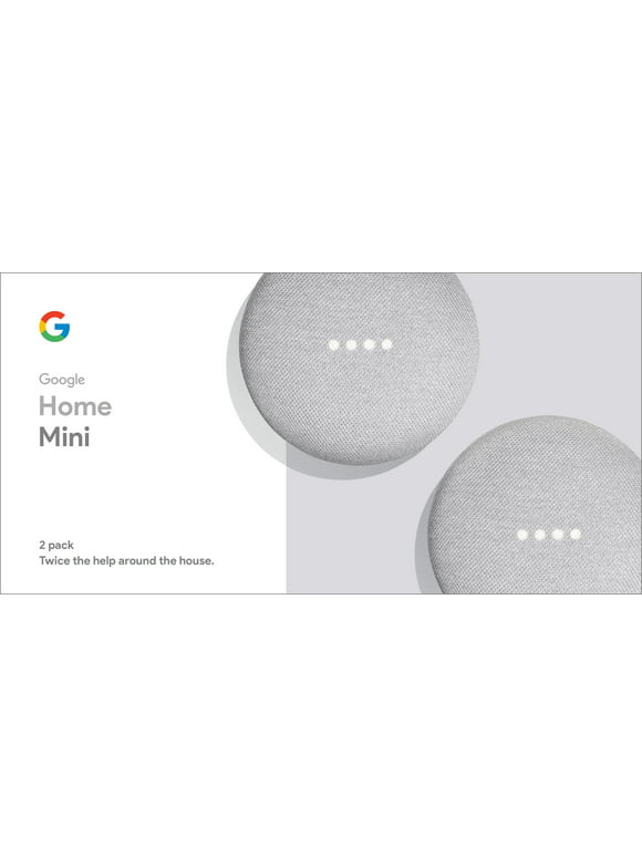 Google Home Mini - Chalk, 2-Pack