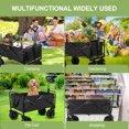 thumbnail image 7 of Collapsible Folding Wagon Cart, Portable Heavy Duty Large Capacity Outdoor Garden Cart with Big All Tettain Wheels and Side Pocket, Foldabel Utility Beach Wagon for Camping Sports Shopping, Picnic, 7 of 7